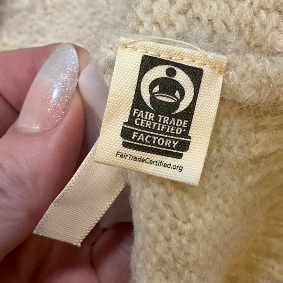 Madewell Brushed Checkerboard Fair Isle Oversized Sweater Ivory Multi Women’s S - Picture 12 of 12